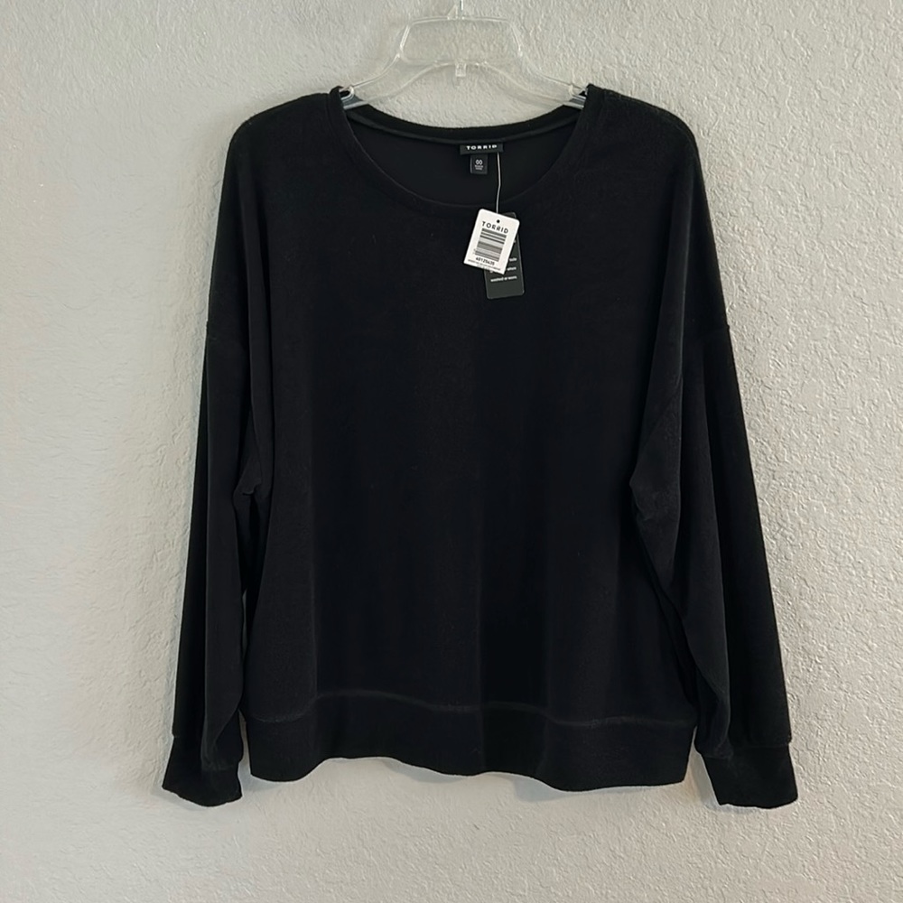 Lightweight terry long sleeve cover up sweatshirt